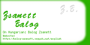 zsanett balog business card